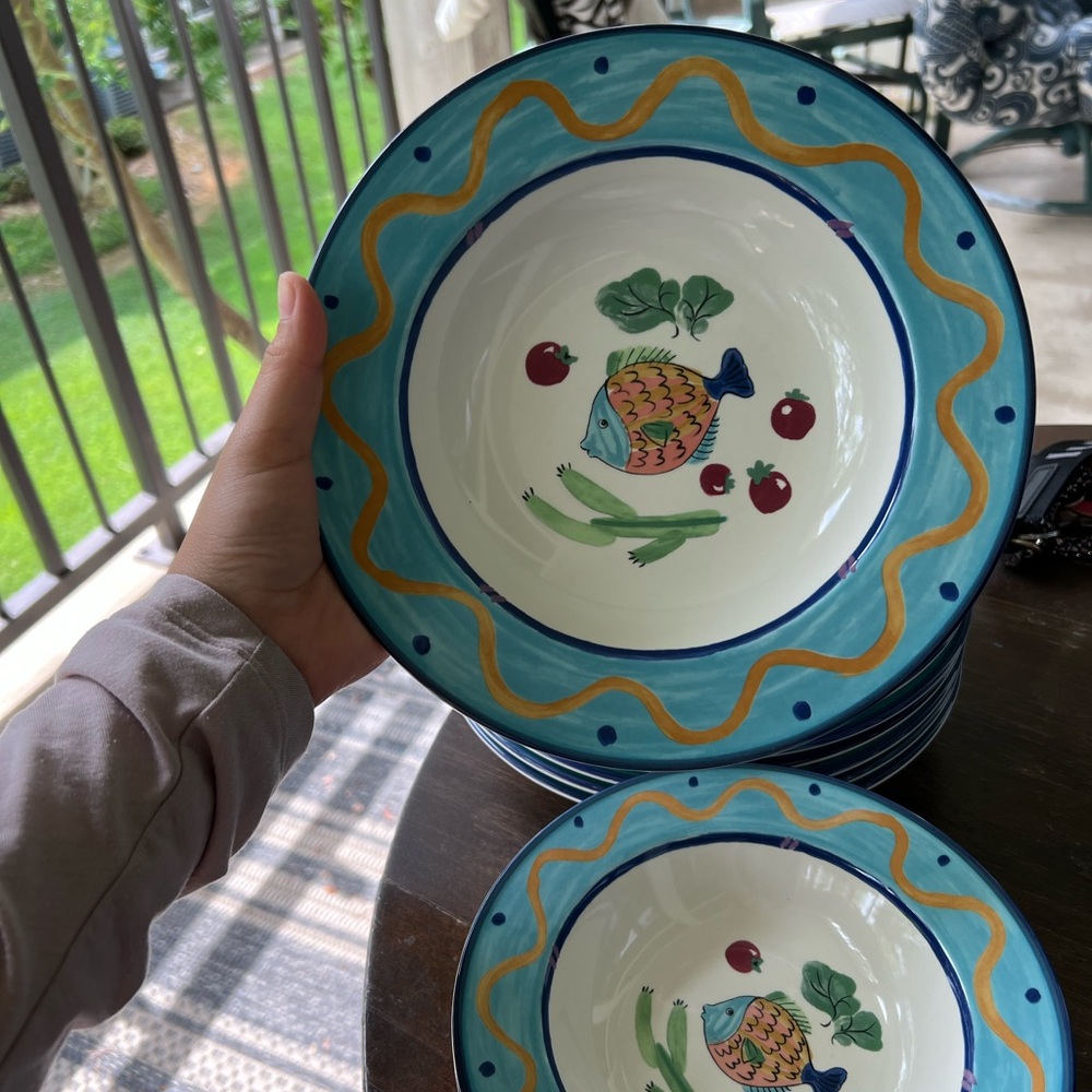 Colorful Fish Design Ceramic Bowls - Picture 4 of 10